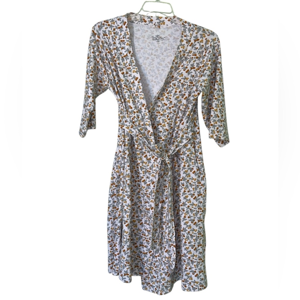 Baby Be Mine floral pregnancy /nursing layette robe. Size S/M GUC